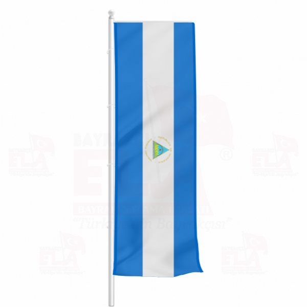 Nikaragua Yatay ekilen Flamalar ve Bayraklar