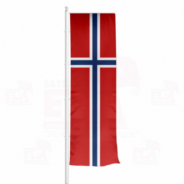 Norve Yatay ekilen Flamalar ve Bayraklar