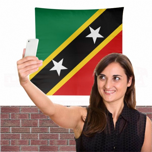 Saint Kitts ve Nevis Bez Arka Plan Manzara