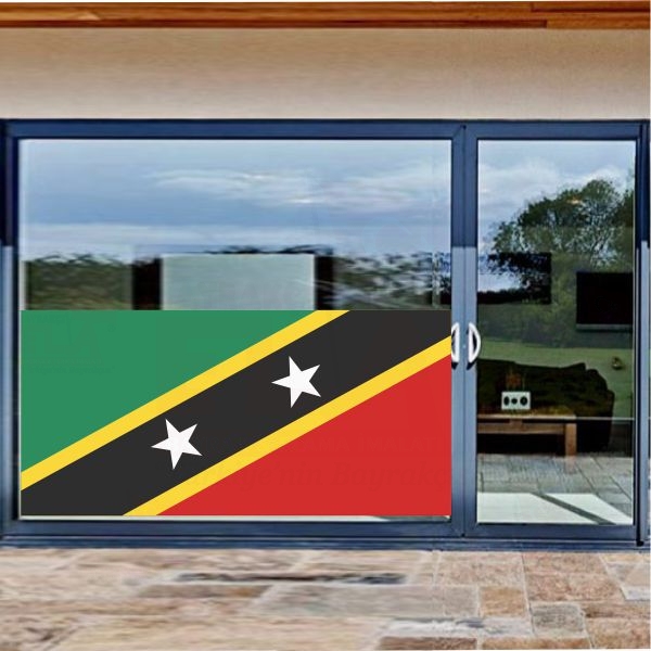 Saint Kitts ve Nevis Cam Sticker Etiket Saint Kitts ve Nevis Cam Yapkan Saint Kitts ve Nevis Cam Yazs