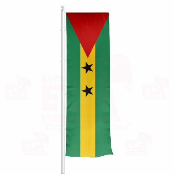 Sao Tome ve Principe Yatay ekilen Flamalar ve Bayraklar