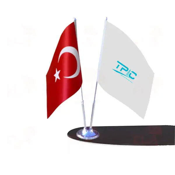 TURKISH PETROLEUM INTERNATIONAL 2 li Masa Bayra
