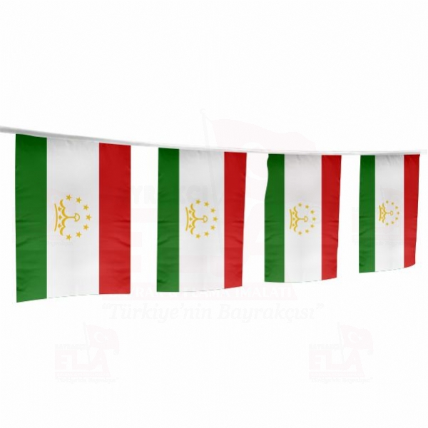 Tacikistan pe Dizili Flamalar ve Bayraklar