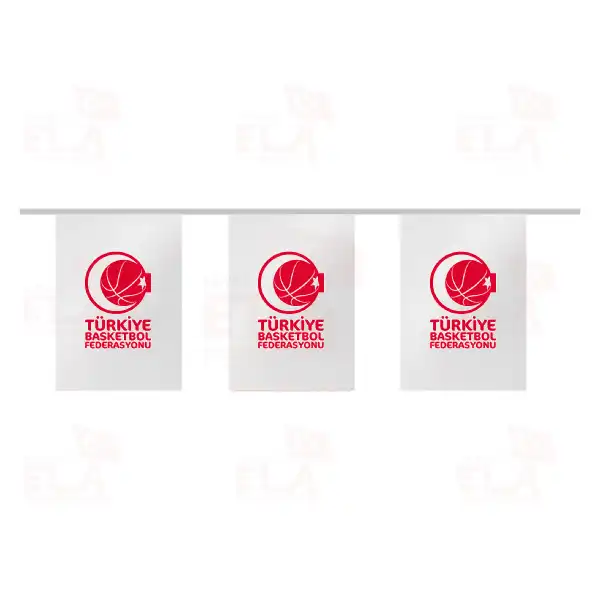Trkiye Basketbol Federasyonu pe Dizili Flamalar ve Bayraklar