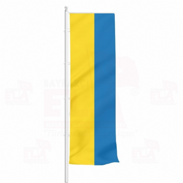 Ukrayna Yatay ekilen Flamalar ve Bayraklar