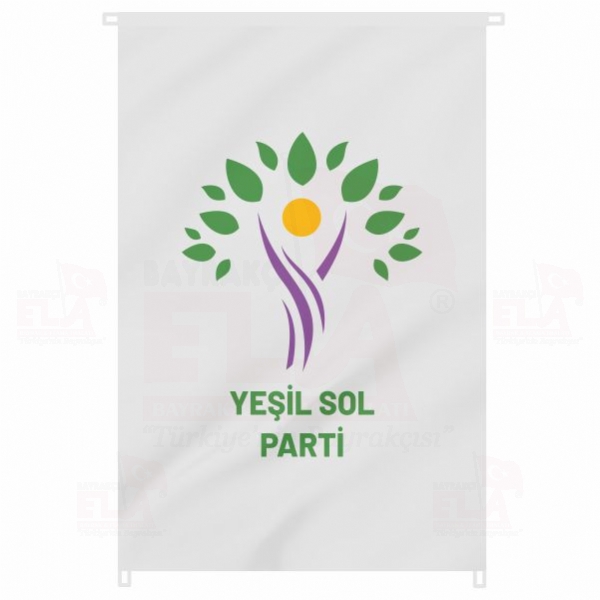 Yeil Sol Parti Bina Boyu Bayraklar