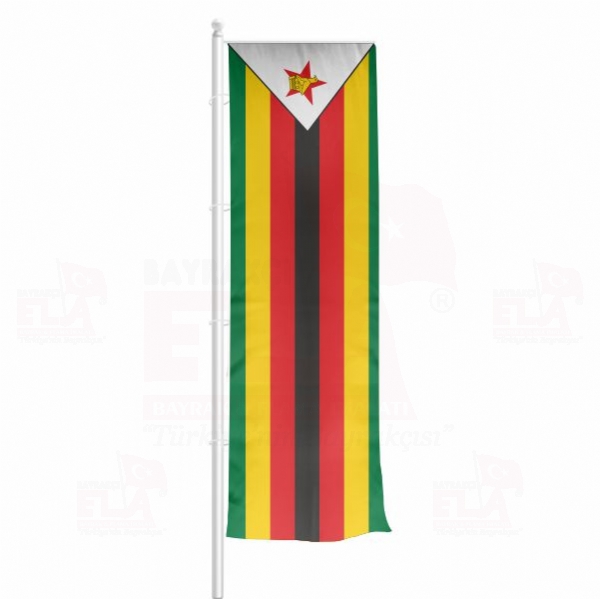 Zimbabve Yatay ekilen Flamalar ve Bayraklar