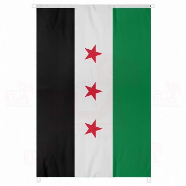 zgr Suriye Ordusu Bina Boyu Bayraklar