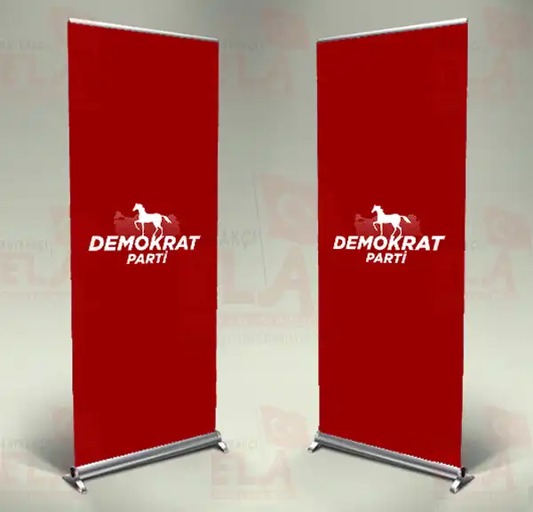 Demokrat Parti Banner Roll Up Nerede Olmu