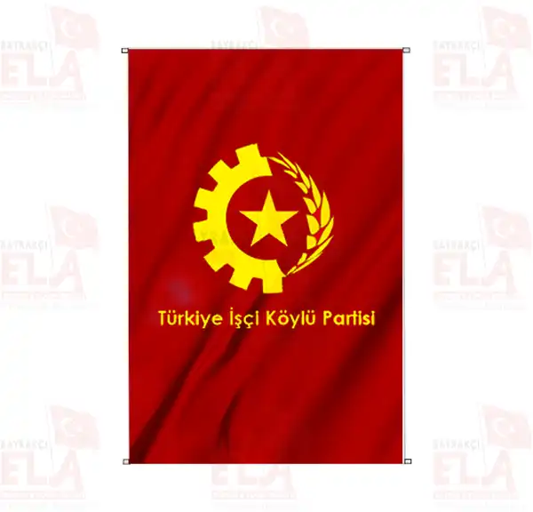 Trkiye i Kyl Partisi Bina Boyu Flamalar ve Bayraklar