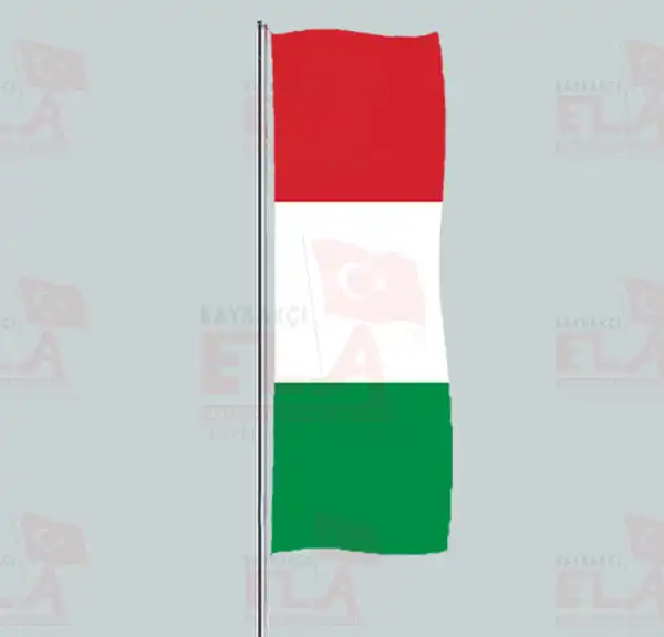 Macaristan Yatay ekilen Flamalar ve Bayraklar