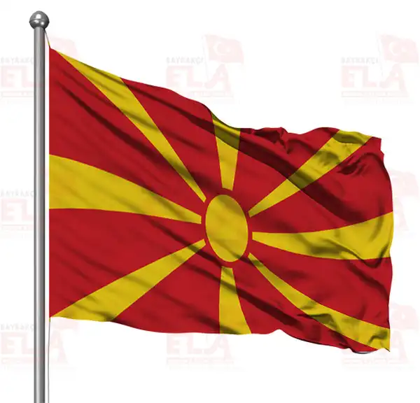 Makedonya Gnder Flamas ve Bayraklar