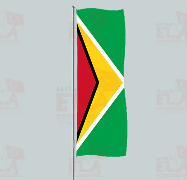 Guyana Yatay ekilen Flamalar ve Bayraklar
