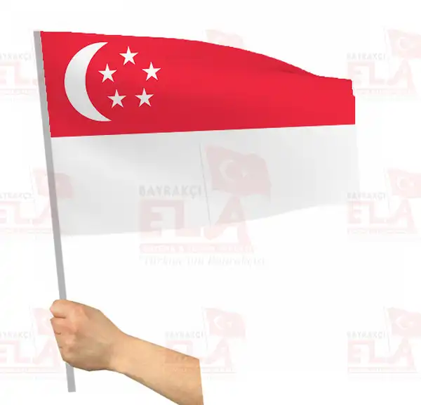 Singapur Sopal Bayrak ve Flamalar