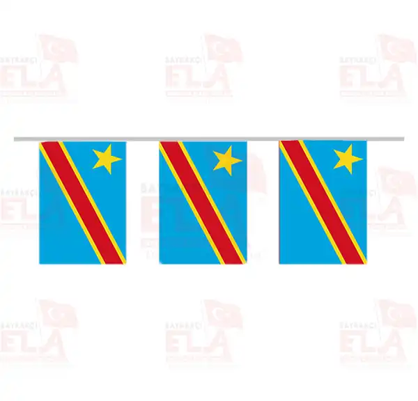 Demokratik Kongo Cumhuriyeti pe Dizili Flamalar ve Bayraklar