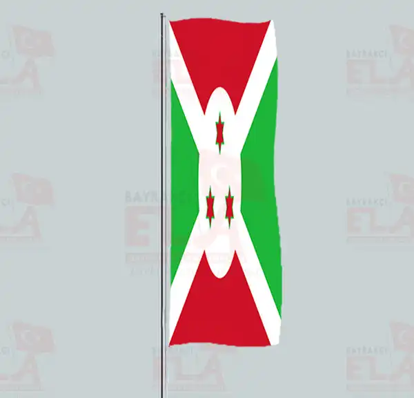 Burundi Yatay ekilen Flamalar ve Bayraklar