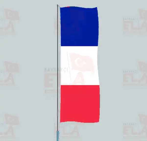 Fransa Yatay ekilen Flamalar ve Bayraklar