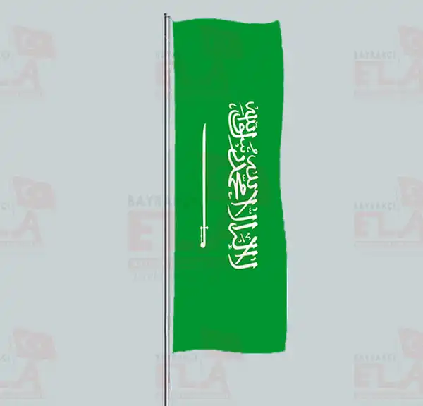 Suudi Arabistan Yatay ekilen Flamalar ve Bayraklar