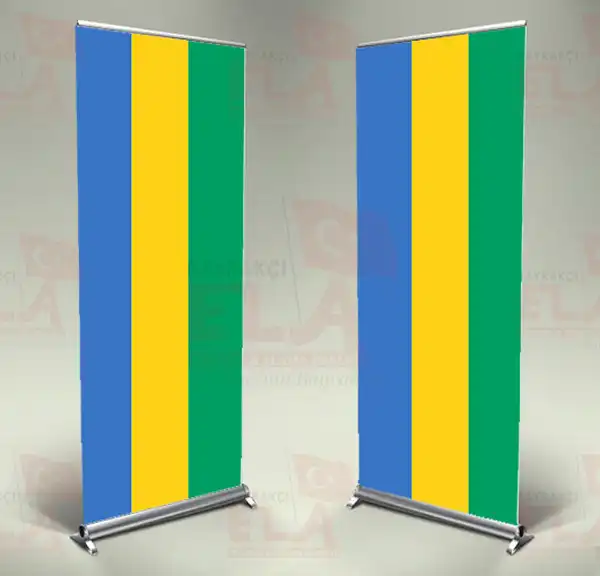 Gabon Banner Roll Up