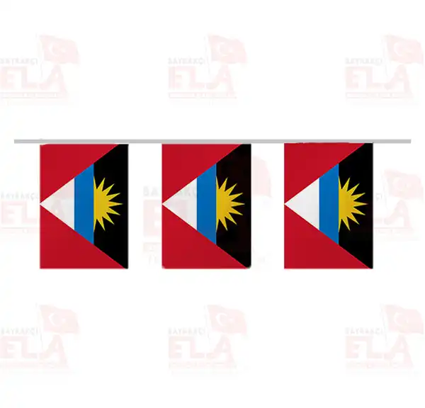 Antigua ve Barbuda pe Dizili Flamalar ve Bayraklar