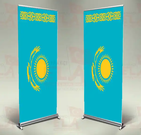 Kazakistan Banner Roll Up