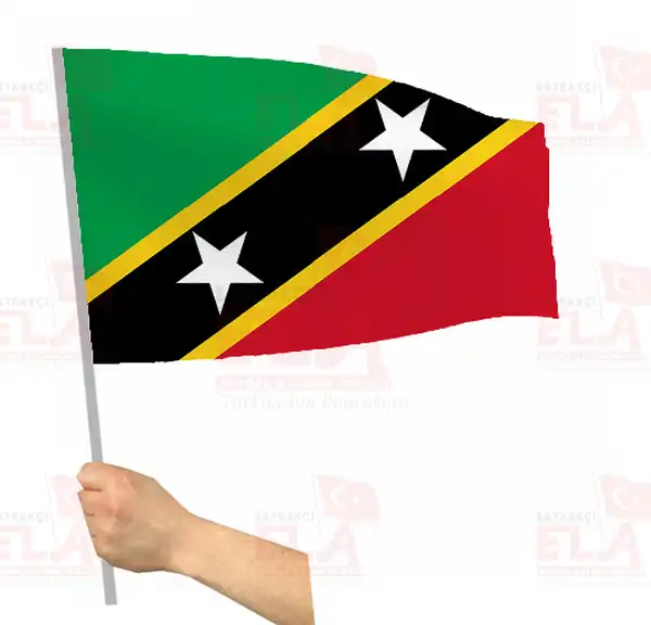 Saint Kitts ve Nevis Sopal Bayrak ve Flamalar