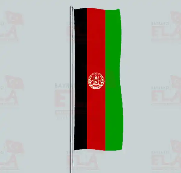 Afganistan Yatay ekilen Flamalar ve Bayraklar