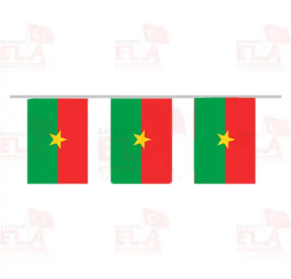 Burkina Faso pe Dizili Flamalar ve Bayraklar