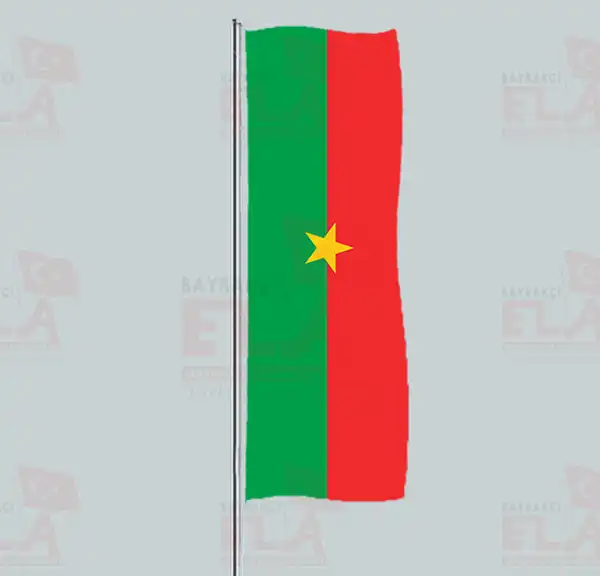 Burkina Faso Yatay ekilen Flamalar ve Bayraklar