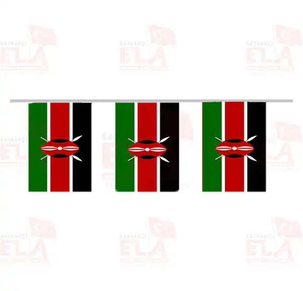 Kenya pe Dizili Flamalar ve Bayraklar