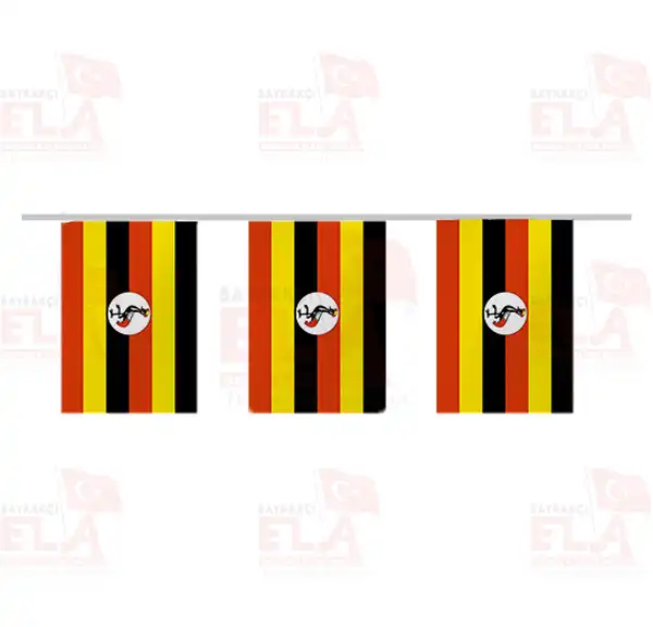 Uganda pe Dizili Flamalar ve Bayraklar
