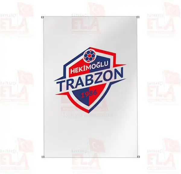 Hekimolu Trabzonspor Bina Boyu Flamalar ve Bayraklar