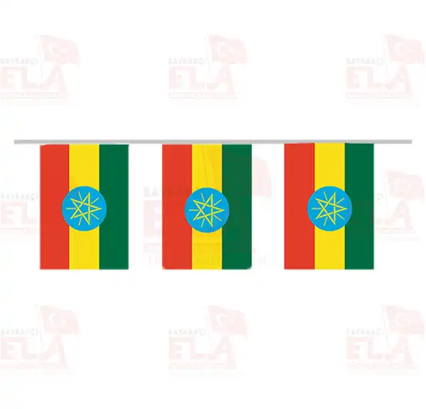 Etiyopya pe Dizili Flamalar ve Bayraklar