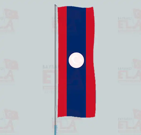 Laos Yatay ekilen Flamalar ve Bayraklar