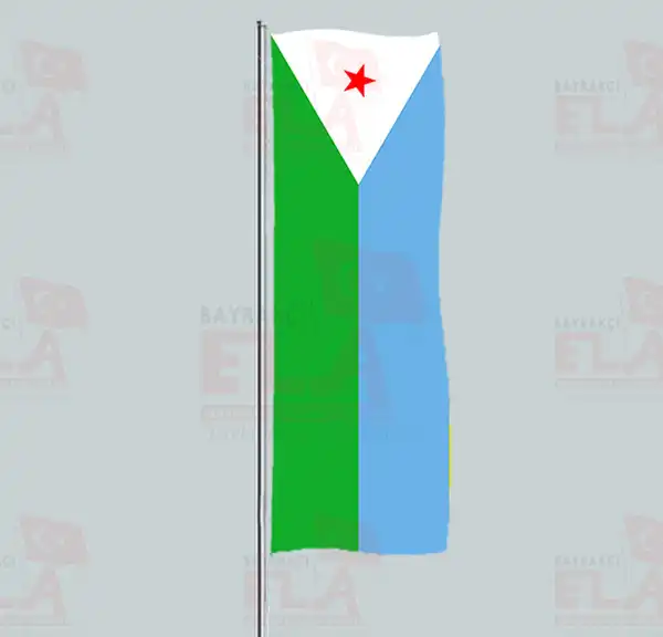 Cibuti Yatay ekilen Flamalar ve Bayraklar