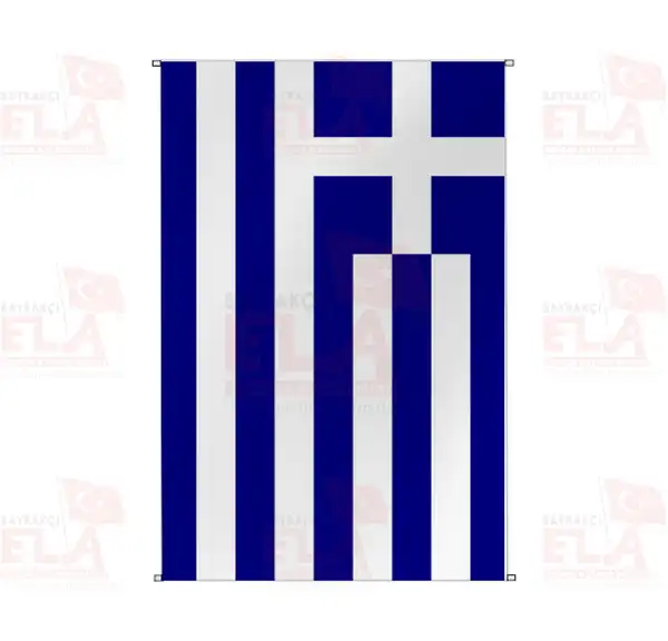 Yunanistan Bina Boyu Flamalar ve Bayraklar