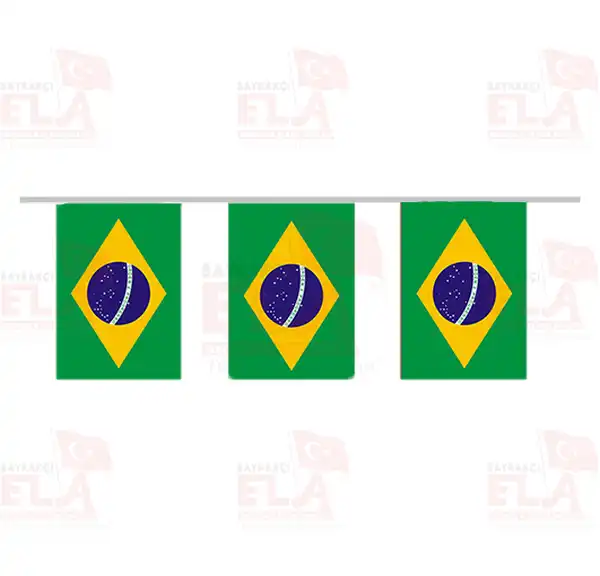 Brezilya pe Dizili Flamalar ve Bayraklar