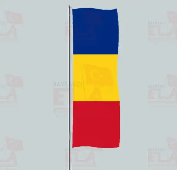 Romanya Yatay ekilen Flamalar ve Bayraklar