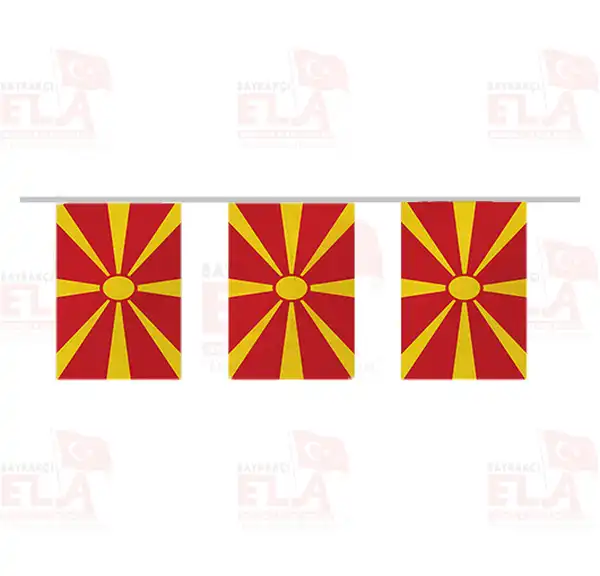 Makedonya pe Dizili Flamalar ve Bayraklar