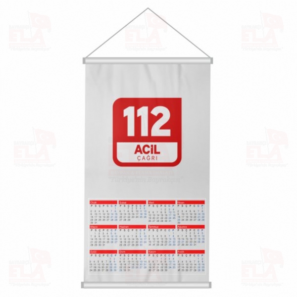 112 Acil �a�r� Merkezi Bez Takvim Dijital Bask� 112 Acil �a�r� Merkezi Duvar Takvim
