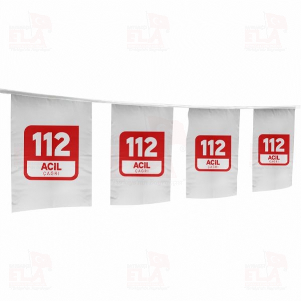 112 Acil �a�r� Merkezi �pe Dizili Flamalar ve Bayraklar