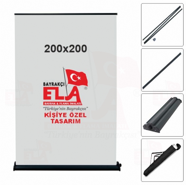 200x200 Roll Up Banner Bask