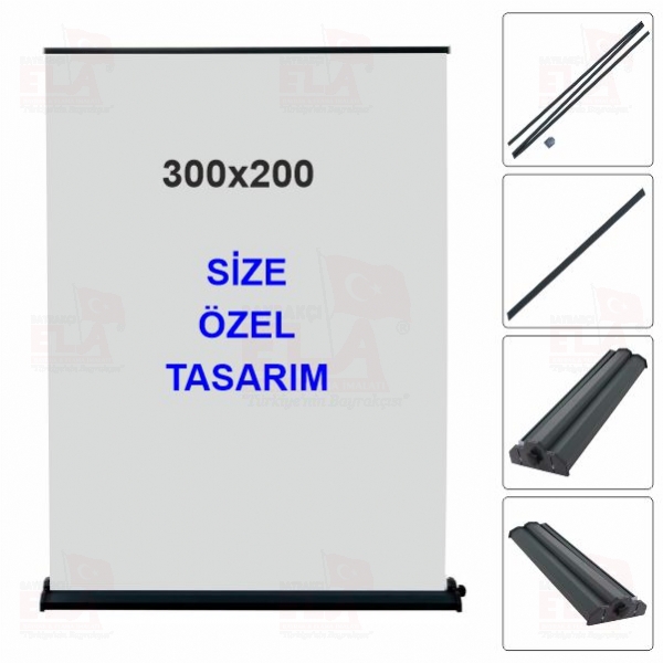 300x200 Cm L�x Rollup Banner Pro Devrilmez Medium Model