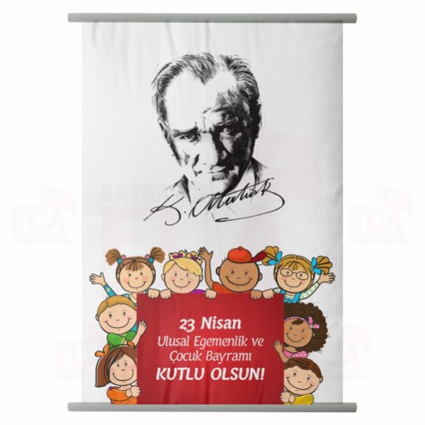 80x120 Branda Vinil 23 Nisan Afi�i
