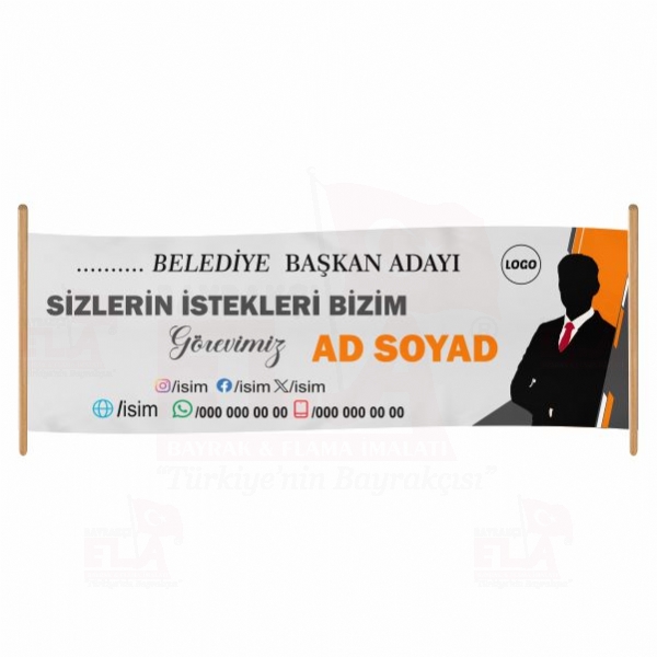 80x300 Branda Vinil Belediye Afi�leri