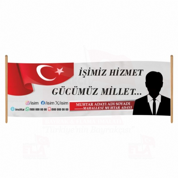 80x300 Branda Vinil Muhtar Afi�leri