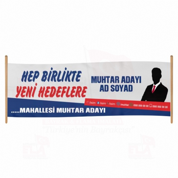 80x450 Branda Vinil Muhtar Afi�leri