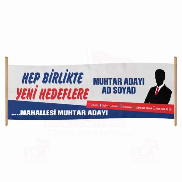 80x450 Branda Vinil Muhtar Afileri