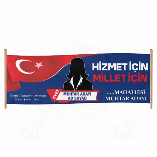 80x600 Branda Vinil Muhtar Afi�leri