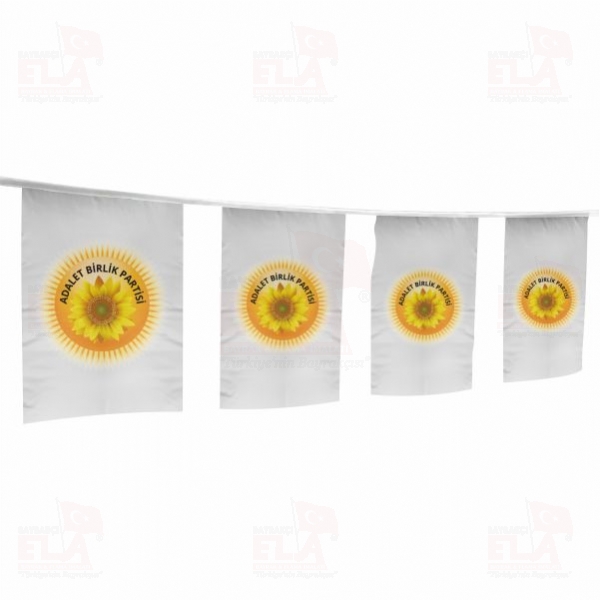 Adalet Birlik Partisi �pe Dizili Flamalar ve Bayraklar
